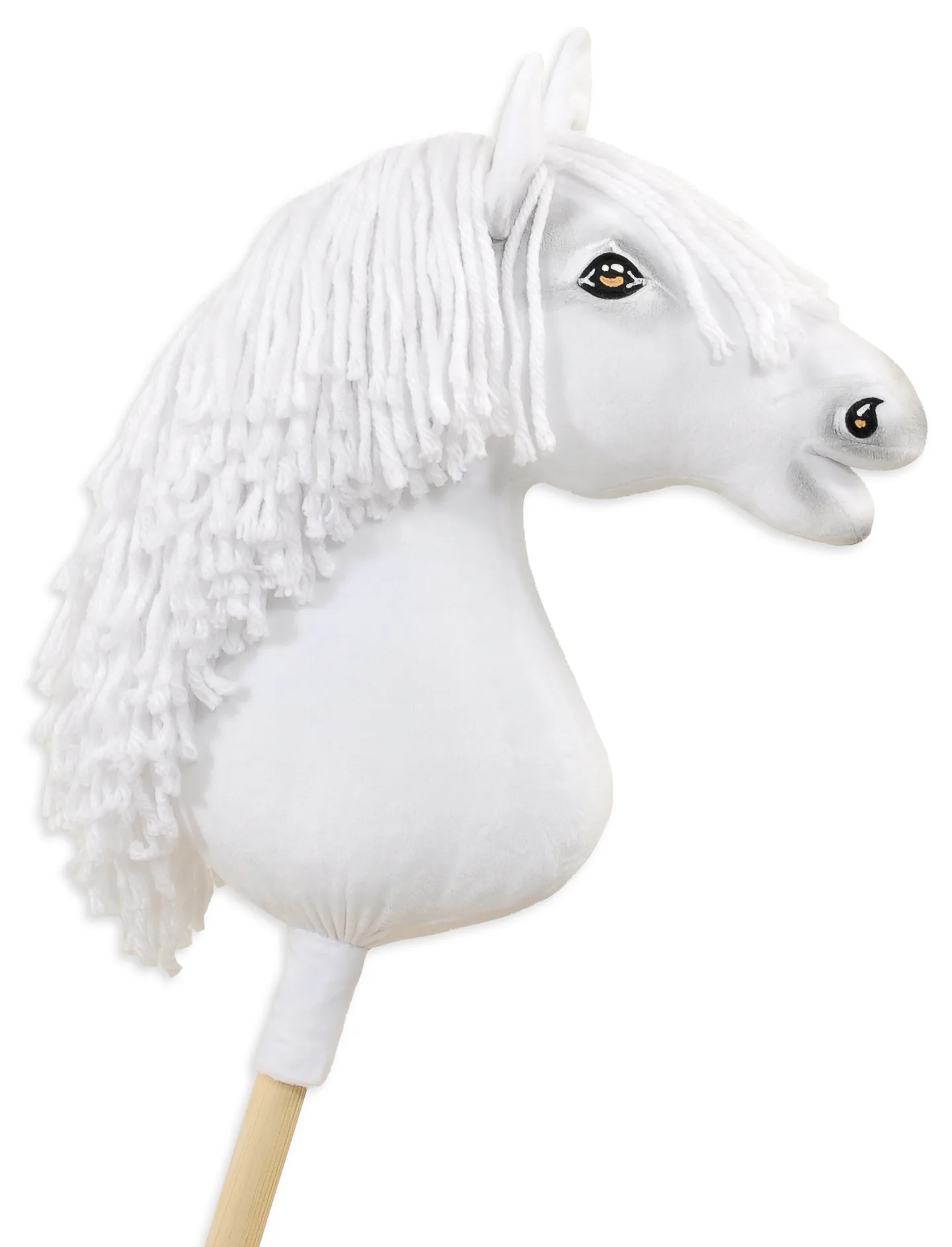 Hobby Horse Duży koń na kiju Premium - biały A3