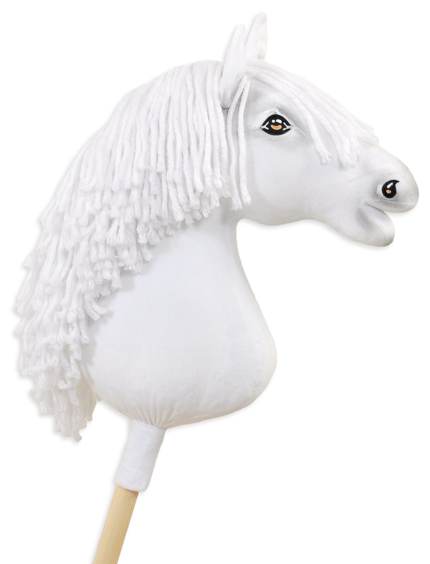 Hobby Horse Duży koń na kiju Premium - biały A3