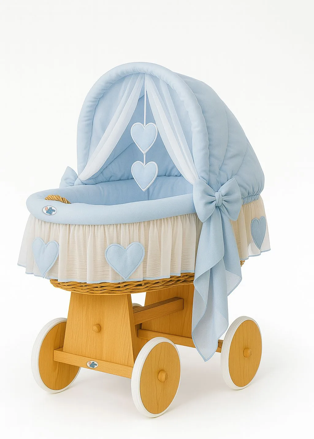Kosz Mojżesza z budką- Little Angel biały