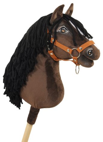 Hobby Horse Duży koń na kiju Premium - ciemnogniady A3