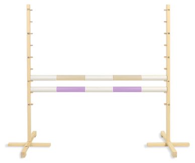Przeszkoda skokowa do Hobby Horse 120cm, dwie belki - beżowa i jasny róż