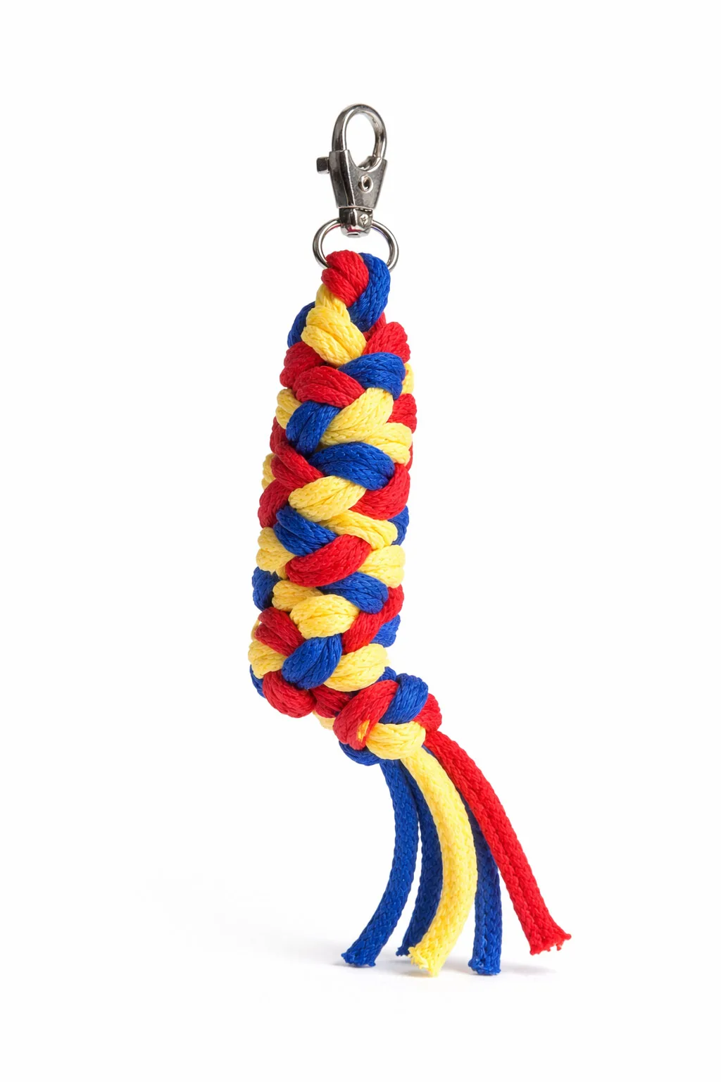 Uwiąz dla konia Hobby Horse pleciony ze sznurka – ciemny fiolet/ turkus/ terracota