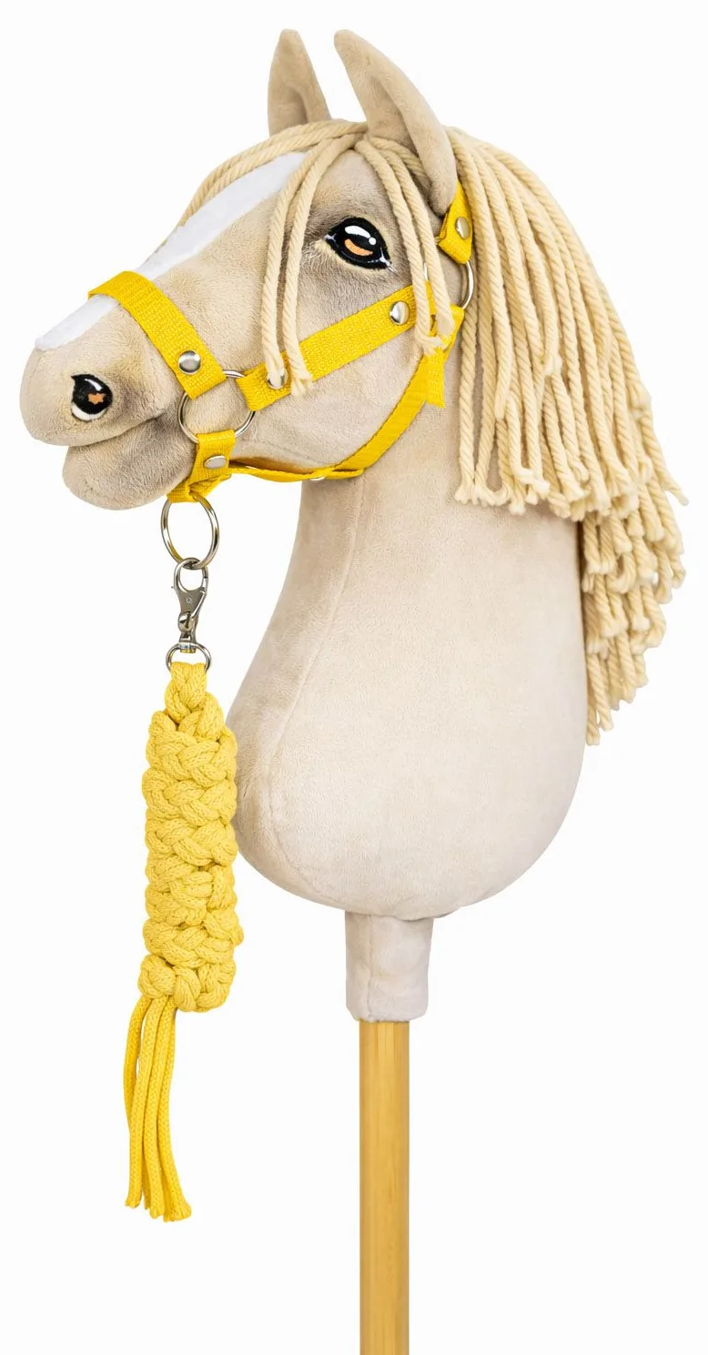 Zestaw do Hobby Horse: kantar A3 + uwiąz ze sznurka - neon-green