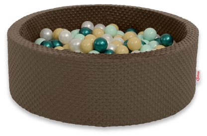 Suchy basen minky H-30 cm z piłkami 200szt.- jasnoszary