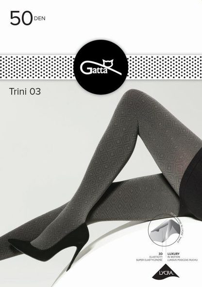 GATTA TRINI - RAJSTOPY WZORZYSTE 3D 50 DEN 000.251 - AW2021