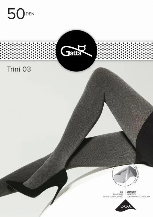 GATTA TRINI - RAJSTOPY WZORZYSTE 3D 50 DEN 000.251 - AW2021