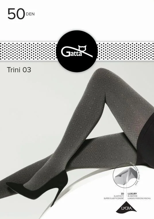 GATTA TRINI - RAJSTOPY WZORZYSTE 3D 50 DEN 000.251 - AW2021