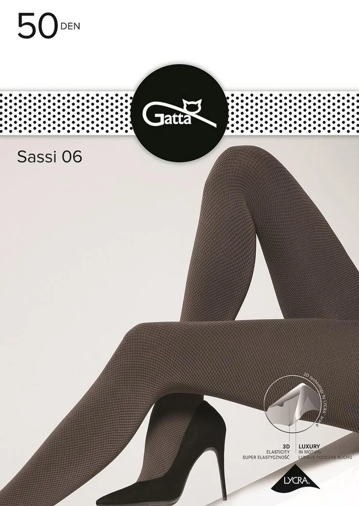 SASSI - RAJSTOPY DAMSKIE WZORZYSTE 40 DEN 000.197 - AW2021