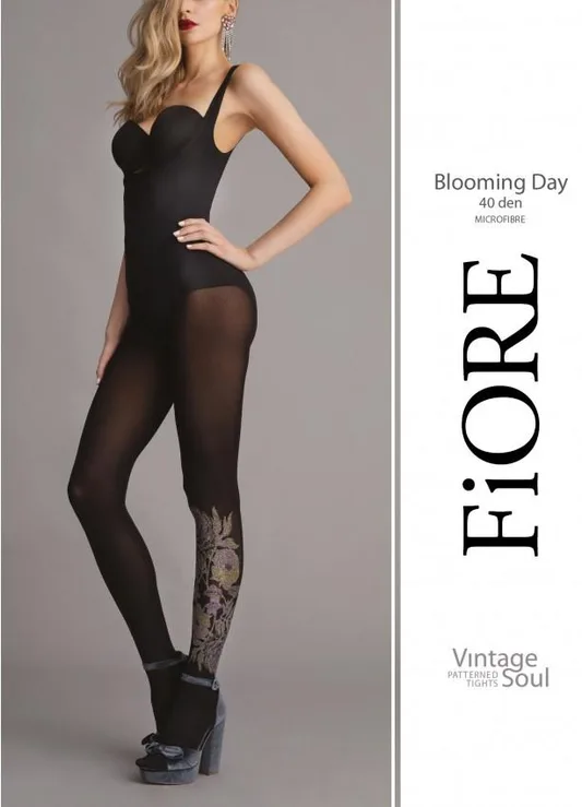 FIORE G5942A2 BLOOMING DAY - RAJSTOPY 40 DEN BLACKPURPLETIGHTS