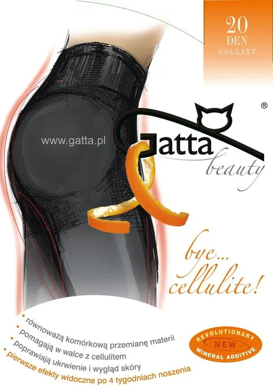 GATTA RAJSTOPY DAMSKIE BYE CELLULITE 20 DEN, GŁADKIE TYPU FIR KOD OGB.575