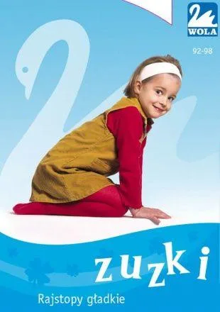 WOLA ZUZKI - RAJSTOPY, CIENKA BAWEŁNA, GŁADKIE 2-6 LAT - W28.004