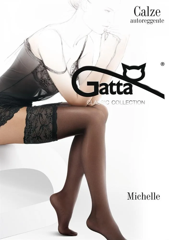 GATTA MICHELLE 3 - POŃCZOCHY SAMONOŚNE Z KORONKĄ