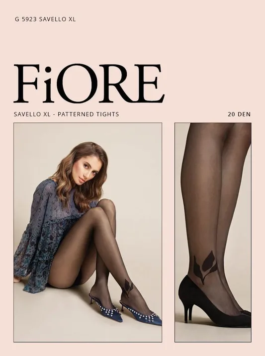FIORE G5923 SAVELLO - RAJSTOPY 20 DEN BLACK TIGHTS