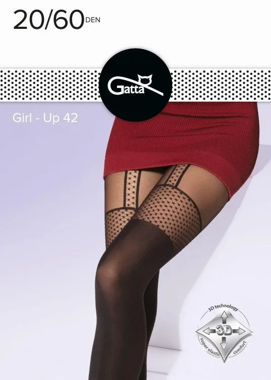 GIRL-UP - RAJSTOPY WZORZYSTE 40 DEN 000.584 - AW22