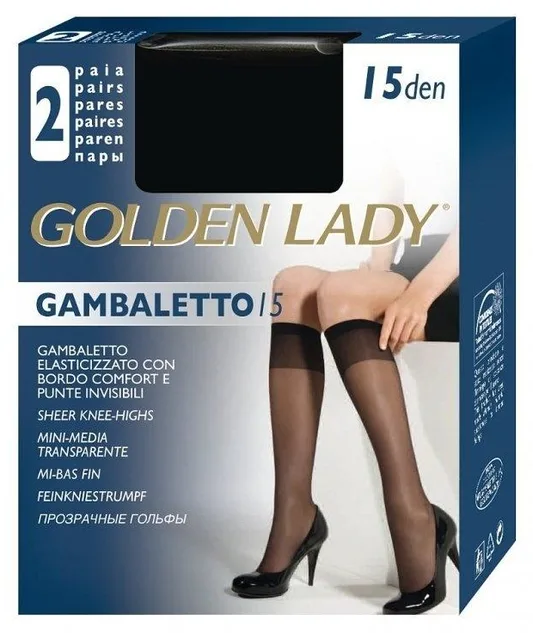 PODKOLANÓWKI GAMBALETTO GOLDEN LADY 15 DEN 2 PARY