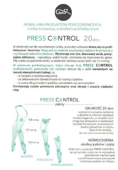 GATTA CONTROL PRESS - POŃCZOCHY DAMSKIE 000.63T