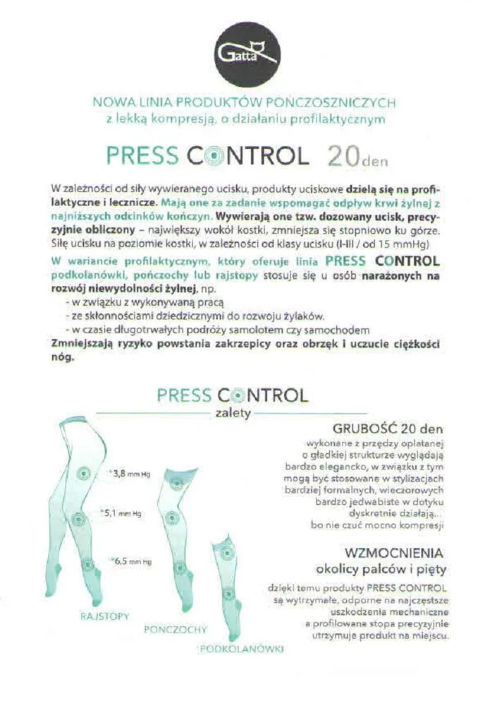 GATTA CONTROL PRESS - POŃCZOCHY DAMSKIE 000.63T