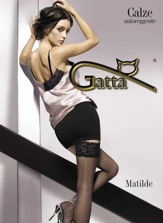 GATTA MATILDE - POŃCZOCHY SAMONOŚNE  LYCRA  MAT.