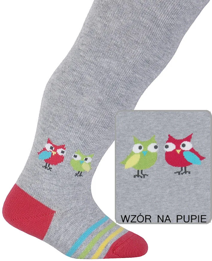 WOLA BABIES - RAJSTOPY WZOROWANE BAWEŁNIANE 0 - 2 LATA GW2017JZ