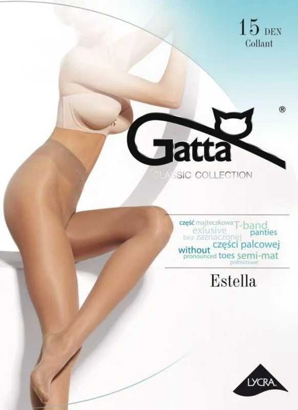 GATTA ESTELLA - RAJSTOPY DAMSKIE LYCRA  PÓŁMAT 15 DEN