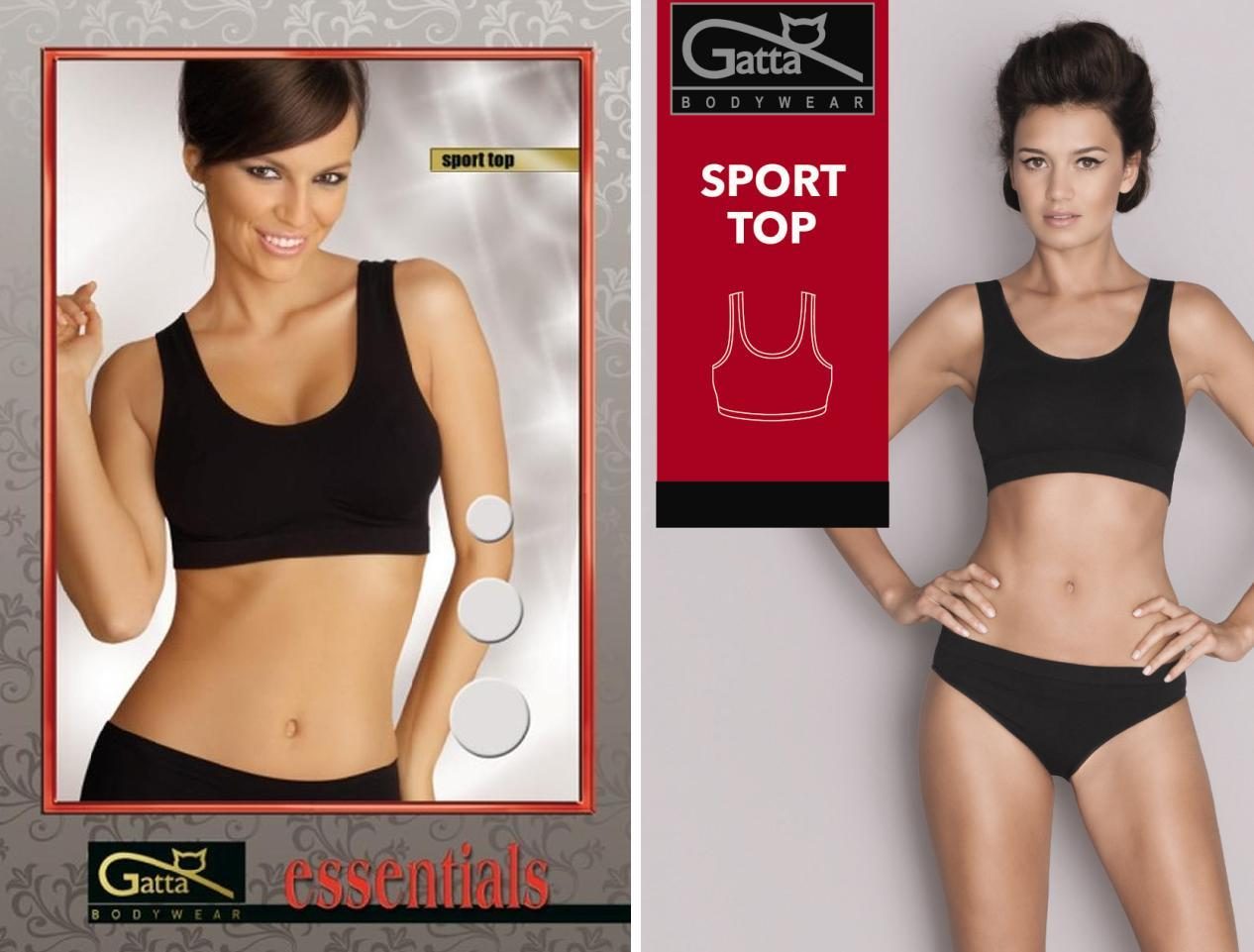 GATTA KOSZULKA - SPORT TOP 60 DEN SZEROKIE RAMIĄCZKO
