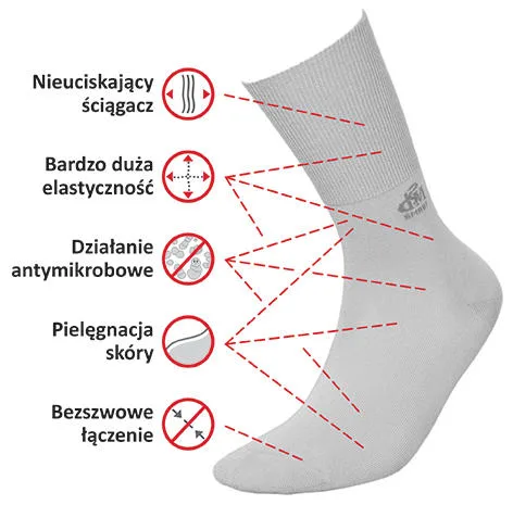 JJW SKARPETKI SMART SEACELL ZDROWOTNE Z CYNKIEM I ALGAMI MORSKIMI