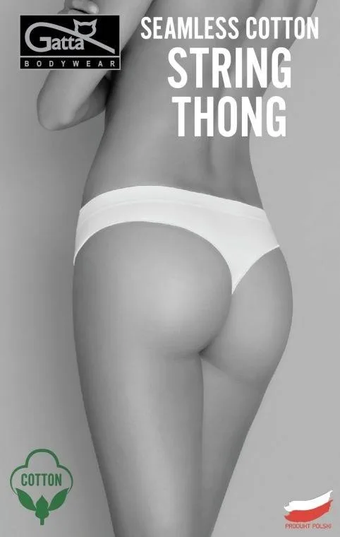 SEAMLESS COTTON STRING THONG 1639S GATTA