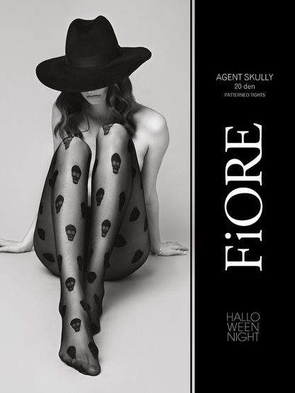 FIORE G5975 - RAJSTOPY AGENT SKULLY 20 DEN - HALLOWEEN 2020
