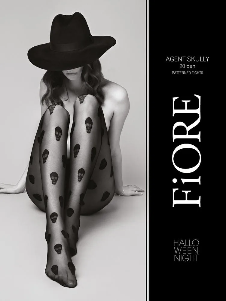 FIORE G5975 - RAJSTOPY AGENT SKULLY 20 DEN - HALLOWEEN 2020