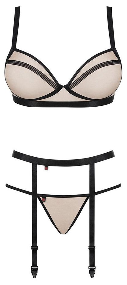 OBSESSIVE NUDELIA SET - KOMPLET 3-CZĘŚCIOWY