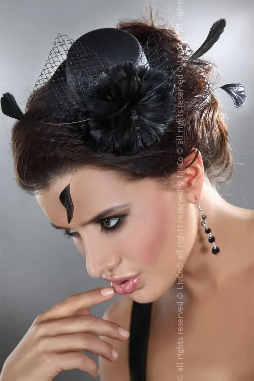 LIVCO CORSETTI FASHION OZDOBA DO WŁOSÓW MINI TOP HAT MODEL 3