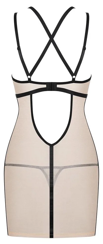 OBSESSIVE NUDELIA CHEMISE - KOSZULKA I STRINGI