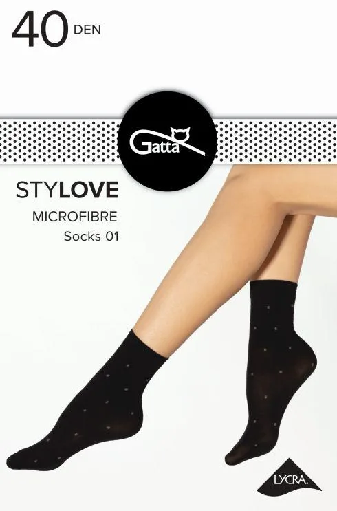 STYLOVE MICROFIBRE SOCKS 01, 02 - SKARPETKI WZORZYSTE 000.96V - TRENDY 23/24