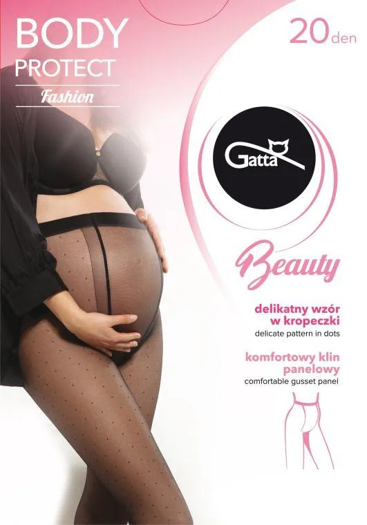 GATTA BODY PROTECT FASHION 01 - RAJSTOPY CIĄŻOWE 20 DEN WZORZYSTE